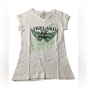 💜 Ireland Celtic Spirit Graphic Tee - Traditional Craftwear - Size 10